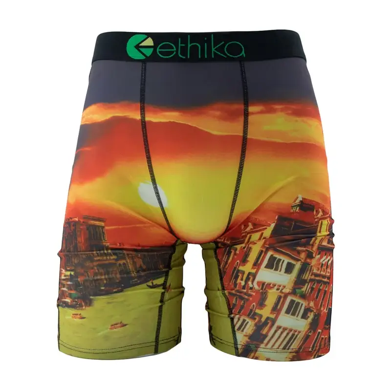 1Pcs Men Underwear Boxers Breathable Mesh Mens Underpants Plus Size Man Swimming Boxer Briefs Summer Sexy Men's Panties — image 1