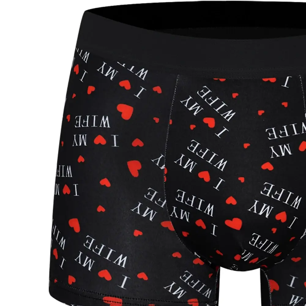Top Selling Men's Four Cornered Underwear with Printed Fashion Men Boxer Shorts Breathable Mid Waist Underpant — image 3