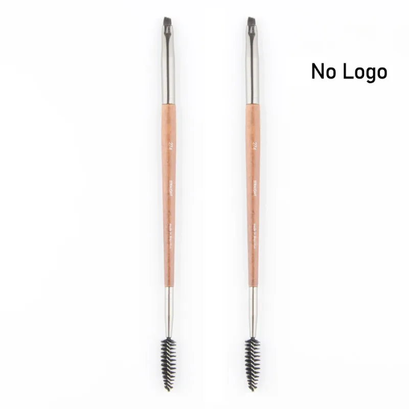 1 peça #274 escova de maquiagem para cílios de sobrancelha angular de ponta dupla, madeira natural, pincéis profissionais de maquiagem, ferramentas cosméticas — image 8