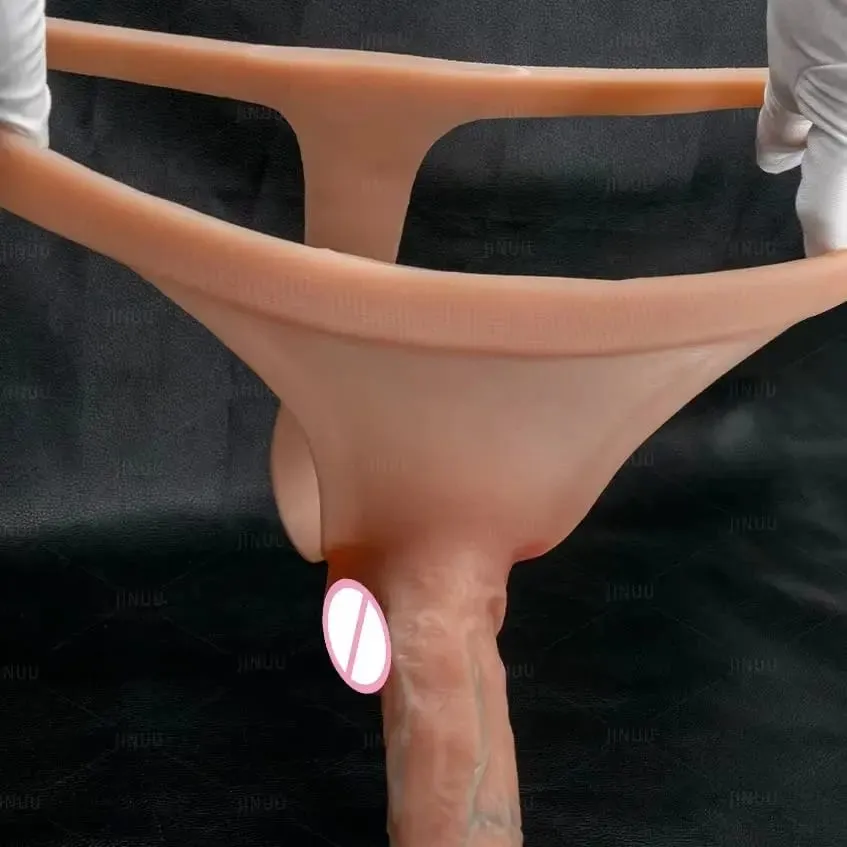 Λουράκι σιλικόνης σε Dildo για λεσβίες γκέι επαναχρησιμοποιήσιμο συμπαγές πέος Dick Skin Feeling Dildo Παντελόνι Strapon Παιχνίδια πέους για γυναίκες 18+ — image 2