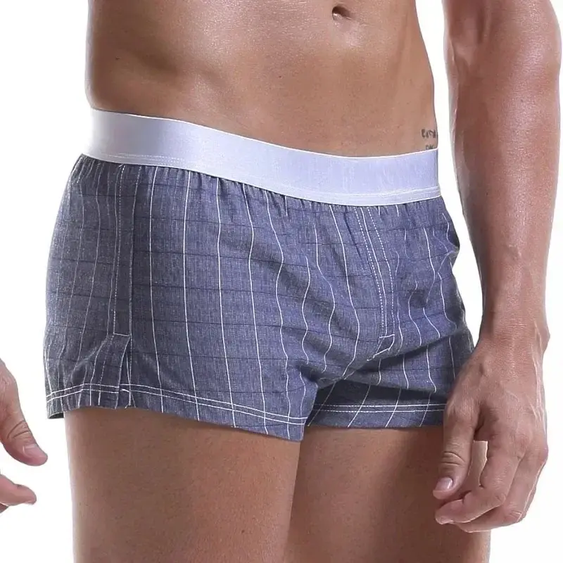 Men Cotton Boxers Shorts Loose Multicolor Male Plaid Underwear Homewear Comfortable Arrow Pants — image 9