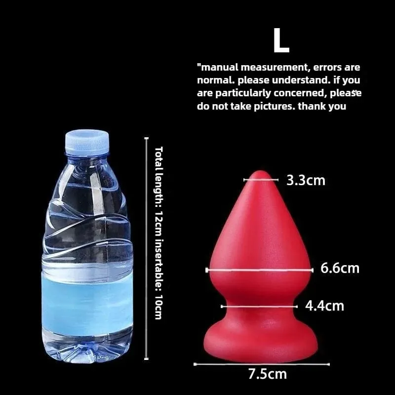 Huge Anal Plug Liquid Silicone Soft Conical Butt Plug Big Anal Dildos for Women Men G-spot /prostate Massage 18+ Sex Toys — image 15