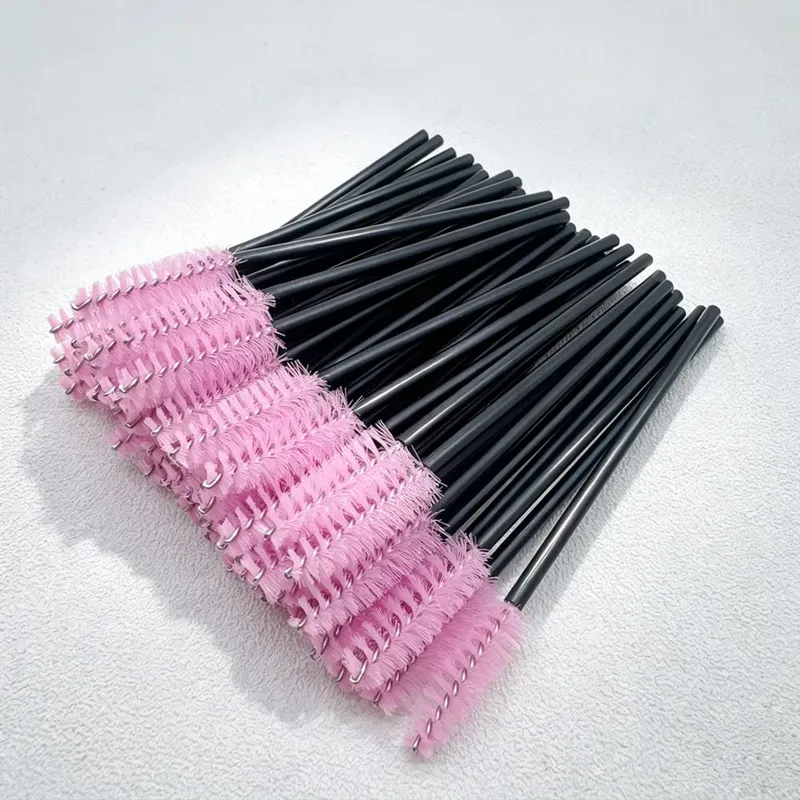 50db Eldobható szempilla ecsetek Crystal Eye Lash szempillaspirál pálcák Csillogó szempillafésű orsók mikro smink applikátorok — image 16