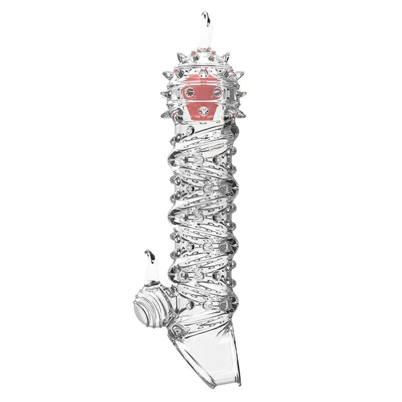 Penis Extension Sleeve Vibrator Extender 4cm Reusable Condoms Soft Delay Ejaculation Dick Sleeve Adult Sex Toys for Men