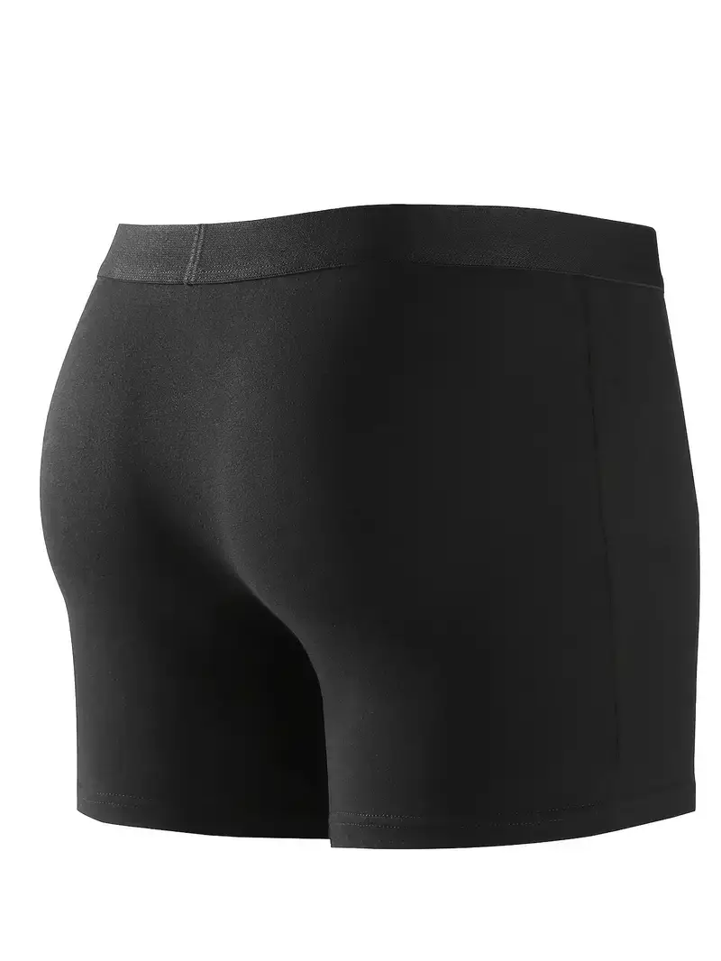 Men's Long Leg Boxer Briefs - Anti-Chafing, Breathable Modal Underwear, Quick-Dry Sports Compression Shorts for Running & Workou — image 3