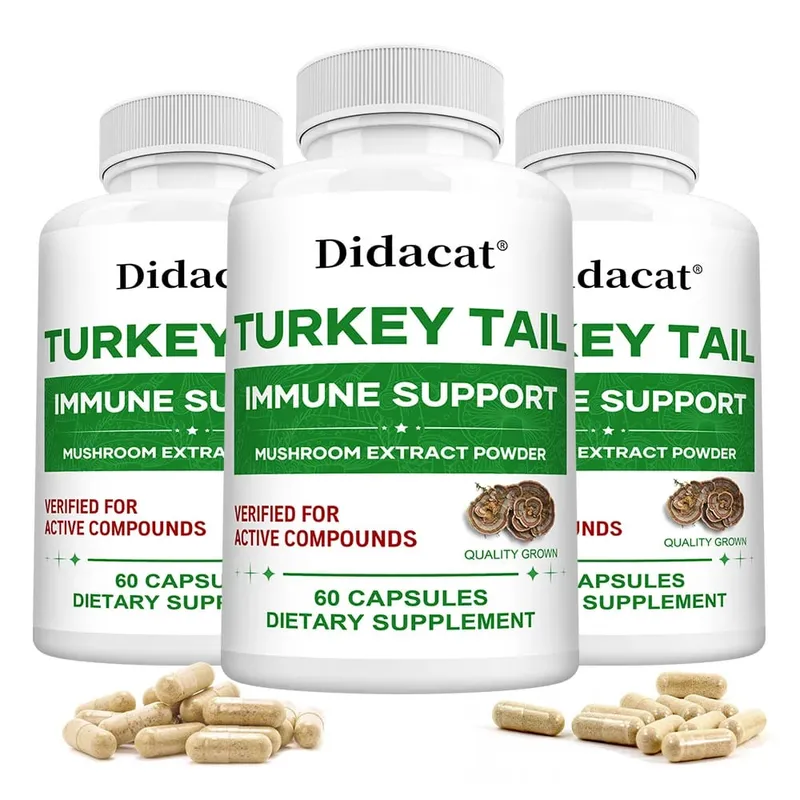 Turkey Tail Mushroom Supplement Boosts The Immune System Promotes Health and Vitality Vegan Non-GMO 120 Capsules — image 11