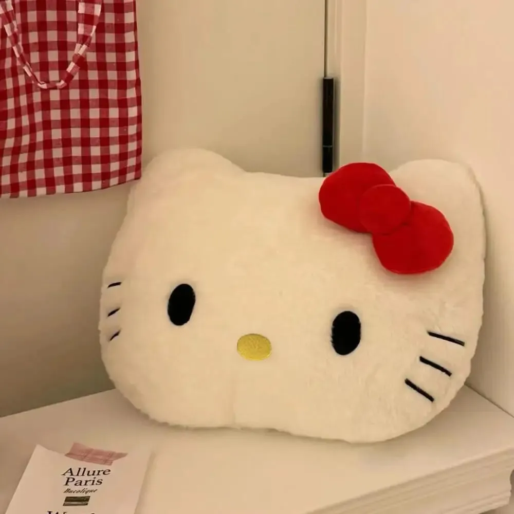 Anime Sanrio Hello Kitty Cute Cartoon Head βελούδινο καναπέ μαξιλαριού Μαξιλάρι αυτοκινήτου Μαξιλάρι για ύπνο Μαξιλάρι για γενέθλια Δώρα για κορίτσι — image 4