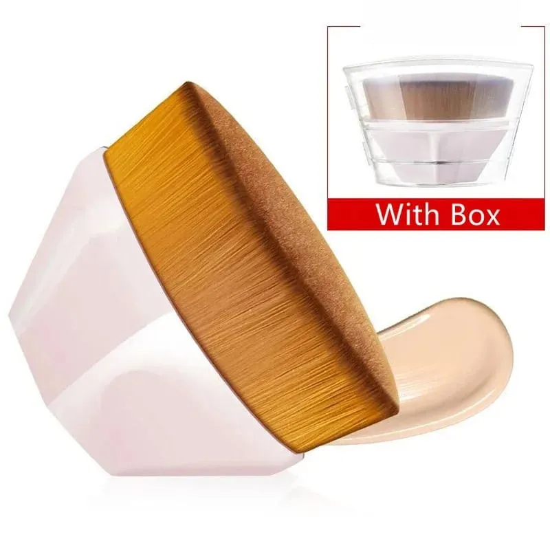 1/2 pçs novo pincel mágico de maquiagem beleza pó rosto blush pincéis portátil profissional fundação escova grande cosméticos base macia