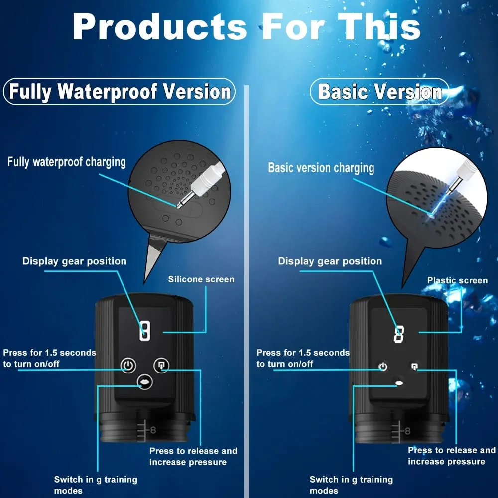 Automatic Male Masturbator Air Water Extender with 9 Training Pressure and 4 Suction Modes Adult Sex Toys for Men Erection