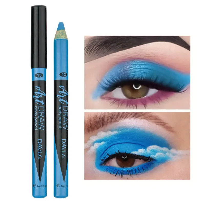 15 Color Eyeliner Lip Liner Pen Black Blue Multicolor Metallic Pearly Glitter Matte Finish Punk Smokey Style Eye Makeup Pen