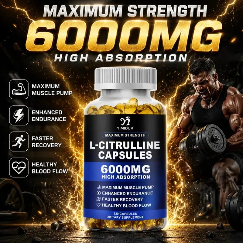 Κάψουλες L-Citrulline Μέγιστης Αντοχής Υποστηρίζουν τα Αιμοφόρα αγγεία Αντοχή Μυϊκό Πόνο για Bodybuilding & Προπόνηση Ενδυνάμωσης — image 4