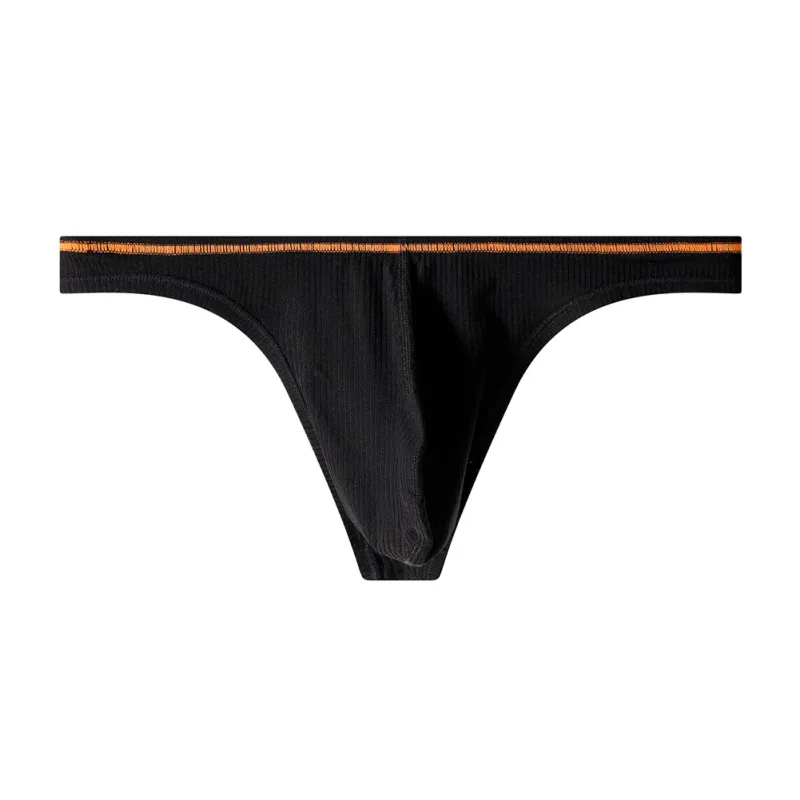 1pc Men Solid Thin Edge G-strings Sexy Thongs Elastic Low Rise U Convex Pouch Underwear Breathable Comfortable Panties — image 7