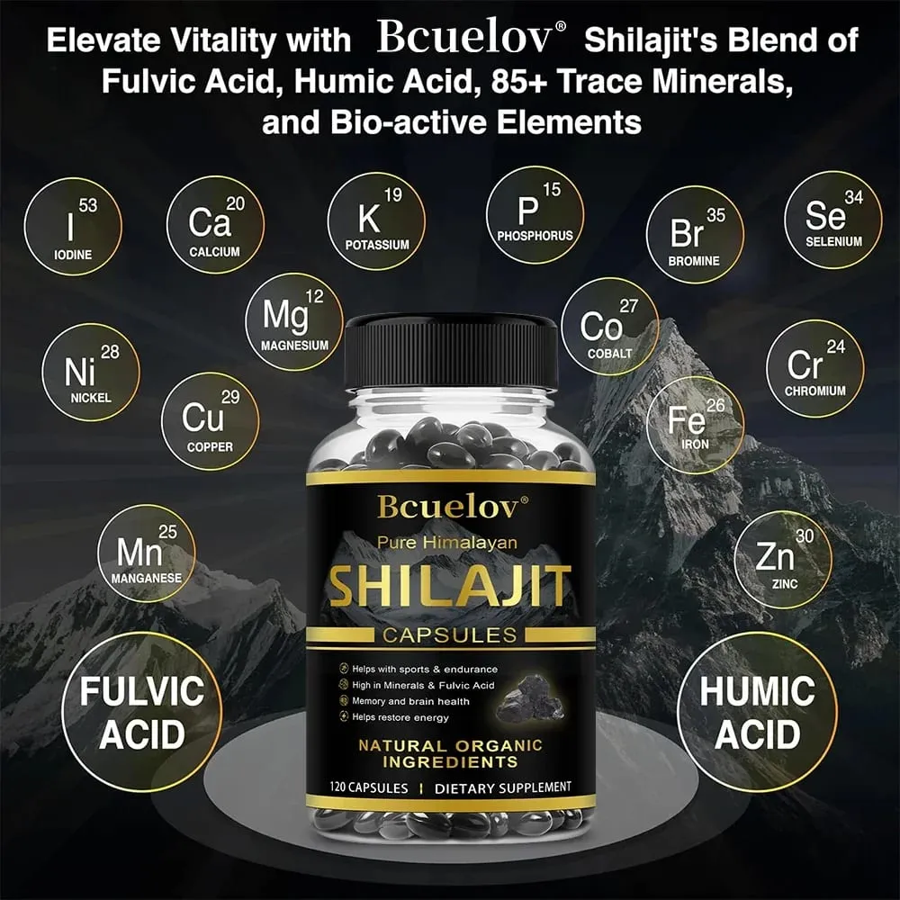 Shilajit Original Shilajits Capsule High Purity Mineral Supplements with 85+Trace Minerals Enhance Energy & Resist Stress — image 5