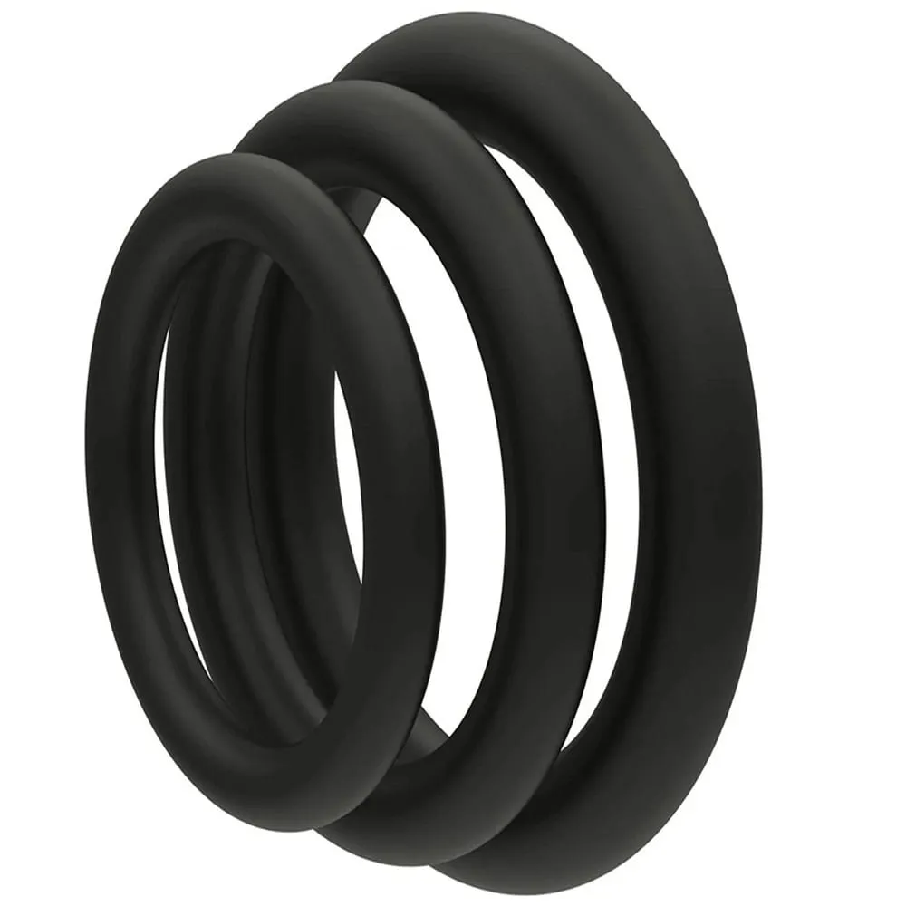 Cock Rings 3PCS Flash In The Night Lock Δαχτυλίδι πέους από σιλικόνη σεξουαλικά παιχνίδια για άντρες Δαχτυλίδι με όσχεο καθυστερημένης εκσπερμάτωσης — image 2