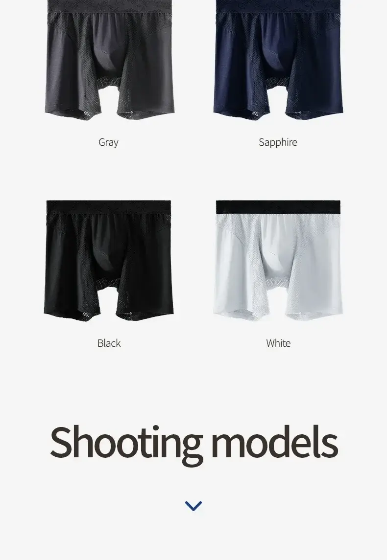 5PCS Extended athletic briefs Men's boxers Modal anti-wear leg running plus size breathable training boxers — image 11