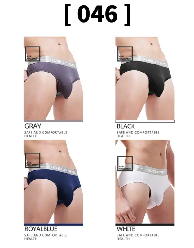 Modal capsule lift U convex men's underwear bullet separate ice silk capsule pouch briefs — image 5