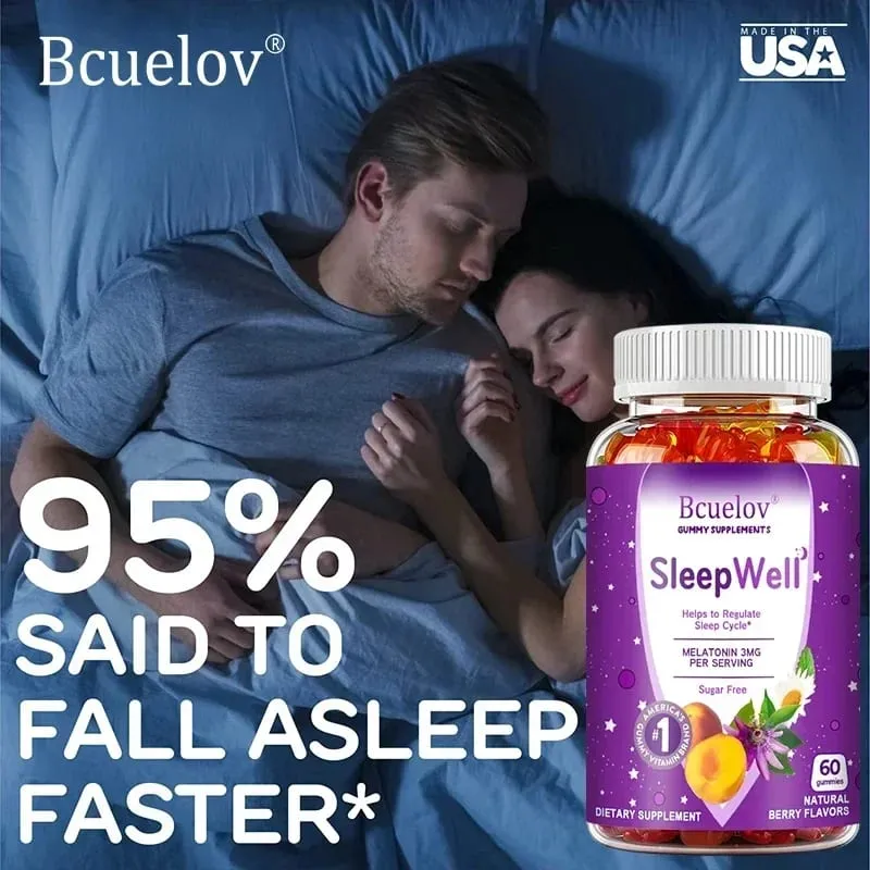 Melatonin Gummies 3 Mg - Fall Asleep Naturally Fight Insomnia Support Immunity Improve Rest Quality and Sleep Cycles — image 4