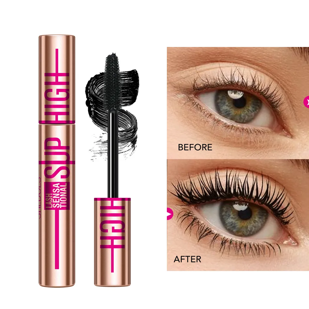 Super High 4D Waterproof Mascara - Volumizing Curling & Lengthening Formula Μαύρη μάσκαρα μακράς διαρκείας με προστασία από μουτζούρες — image 2