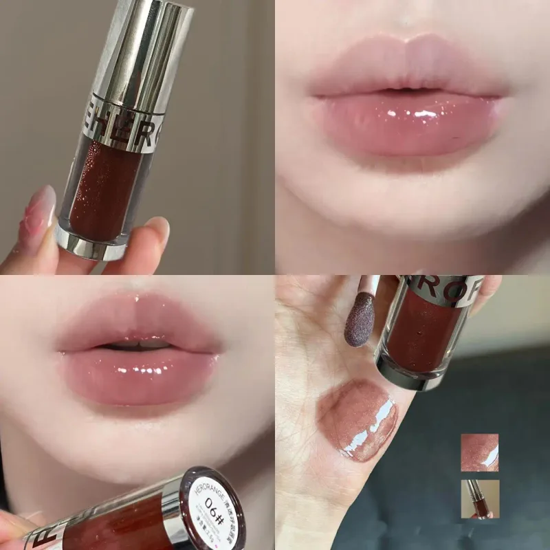 Herorange Clear Breathable Mirror Lip Gloss Moisturizing Water Shine Long Lasting Lip Glaze Daily Youth Cross-Border Cosmetics — image 9