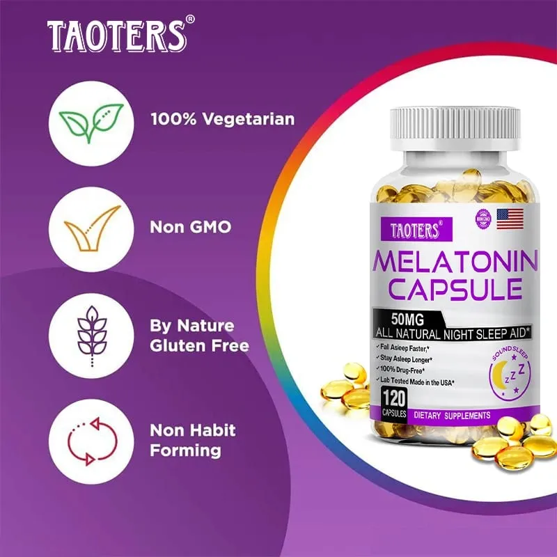 Κάψουλες μελατονίνης 50 mg - Συμπλήρωμα Φυσικού Βοηθήματος ύπνου για την Προώθηση του Γρήγορου Αποκοιμήματος Calm The Mind — image 6