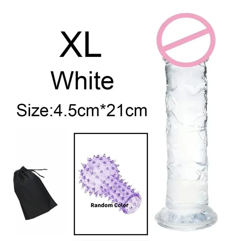 Σούπερ φθηνό 6 μεγεθών Ρεαλιστικό Soft Jelly Dildo Butt Prig βύσματα Παιχνίδι σεξ ενηλίκων για γυναίκες και άνδρες Κολπικός και πρωκτικός αυνανισμός — image 13