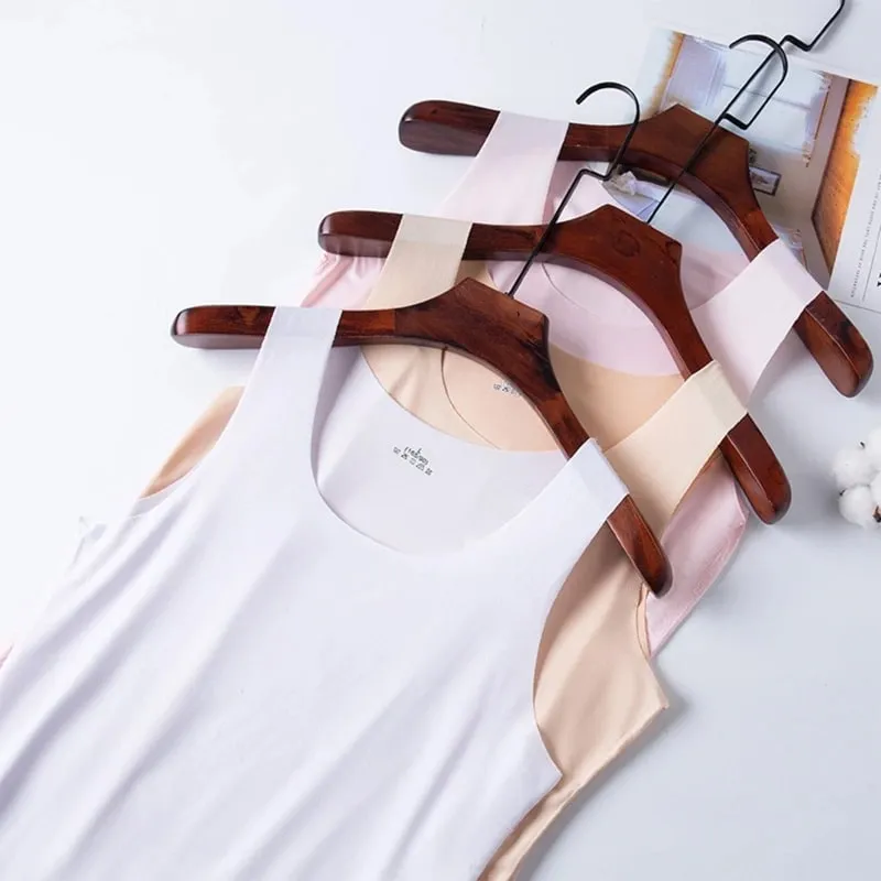 Γυναικείες Summer Ice Silk Χωρίς ραφή Top Basic Αμάνικο O-Neck Racerback Αθλητικά λεπτά πουκάμισα Απλό μονόχρωμο Yoga Quick Dropship — image 2