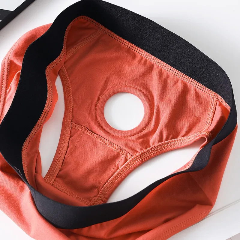 Men Front Hollow No Pouch Briefs Underwear Gay Erotic Lingine Panties Nightwear Hollow Out Open Front Underpants — image 20