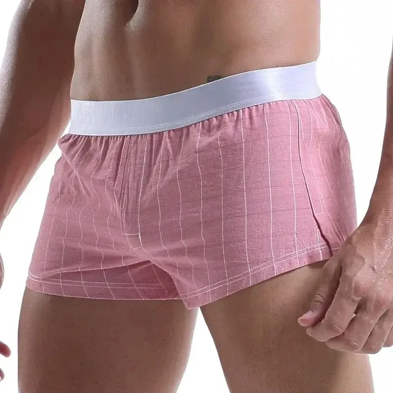 Men Cotton Boxers Shorts Loose Multicolor Male Plaid Underwear Homewear Comfortable Arrow Pants — image 7