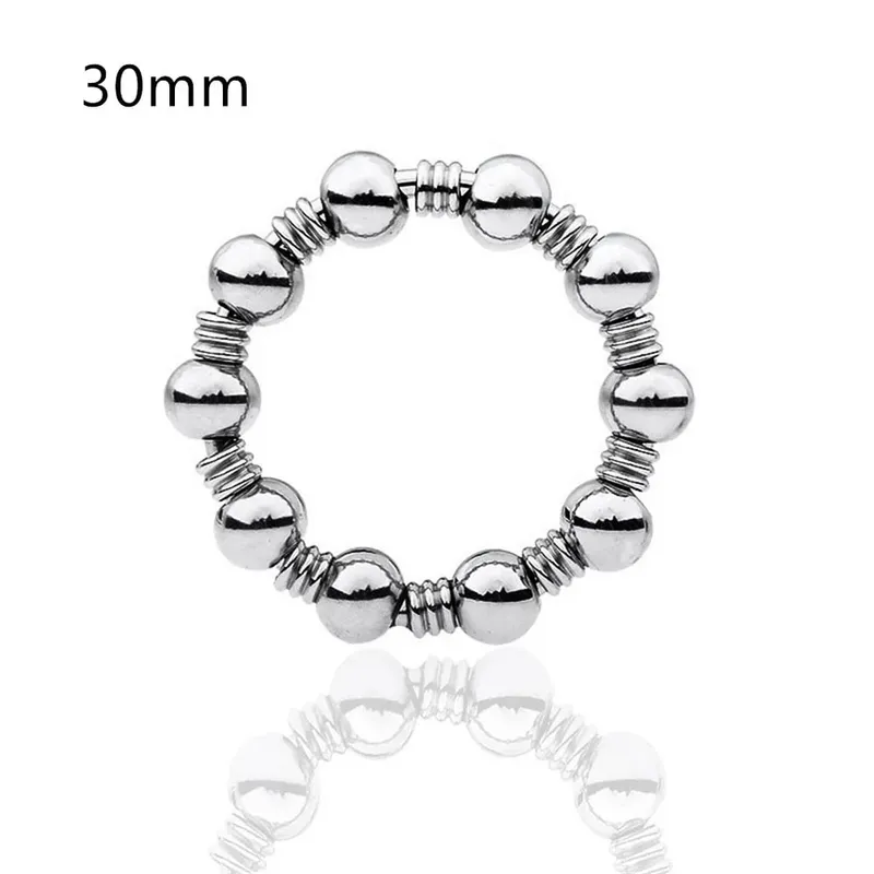Man Stainless Steel Metal Penis Lock Cock Ring Delay Ejaculation Ball Scrotum Stretcher Erection Cock Ring Slave Male Sex Toy — image 13