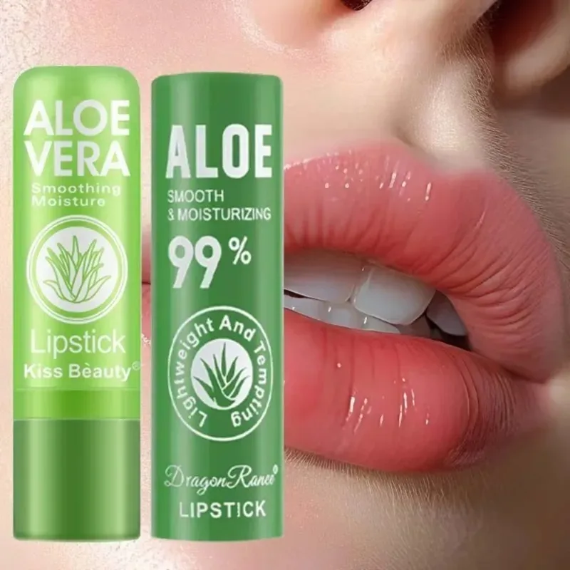 Aloe Vera Ενυδατικό κραγιόν Φυσικό Χρώμα Διαρκούς Θερμοκρασίας που αλλάζει Χρώμα Βάλσαμο χειλιών Ανθεκτικό στο ξεθώριασμα Θρεπτικό Μακιγιάζ Περιποίησης χειλιών — image 13