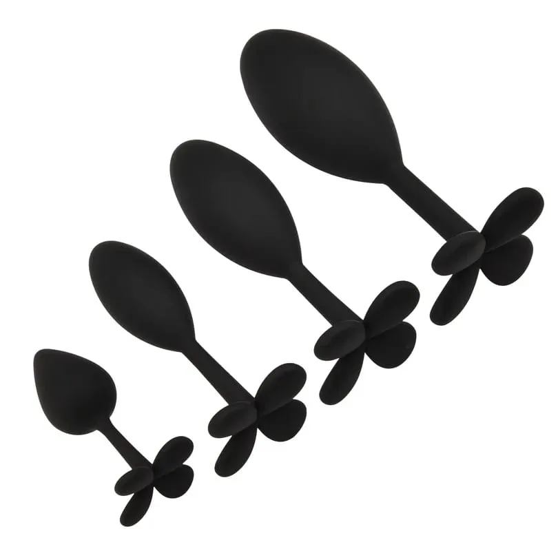 Silicone Anal Beads Butt Plug Set Mini Small Medium Large Anal Plug Four Leaf Clover Anal Trainer Sex Toy Men Women Gay — image 3
