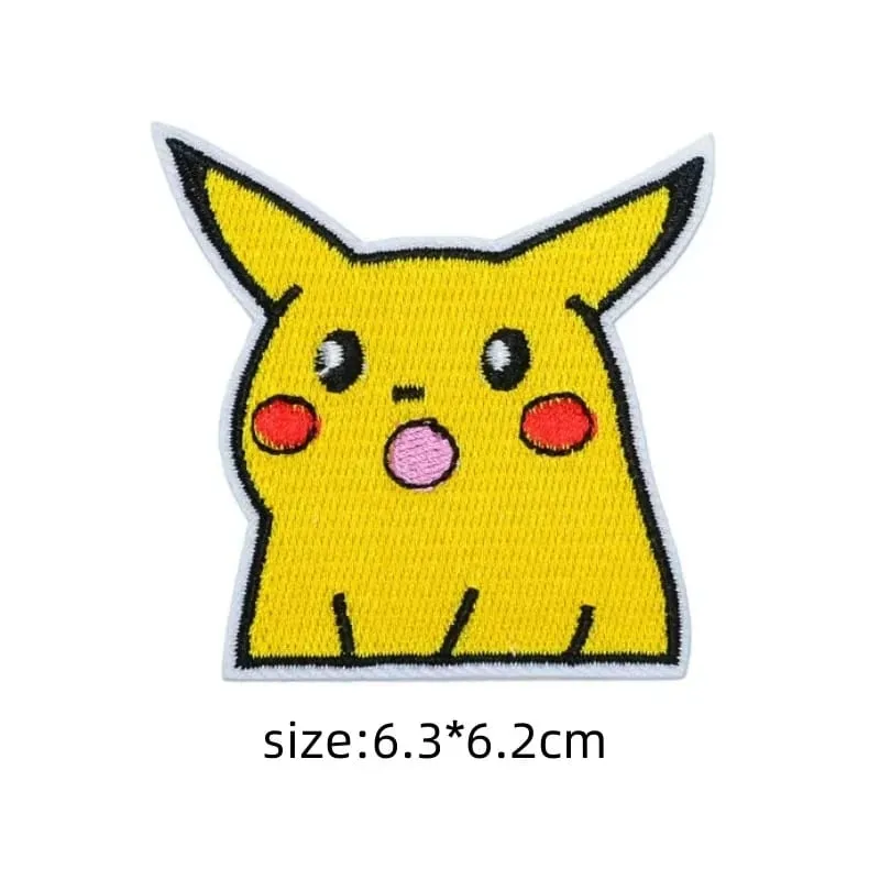 Επίθεμα υφάσματος Pikachu Αυτοκόλλητα ρούχων Ράψτε σε μπαλώματα κεντήματος Απλικέ σίδερο σε ρούχα Cartoon DIY διακόσμηση ενδυμάτων — image 39