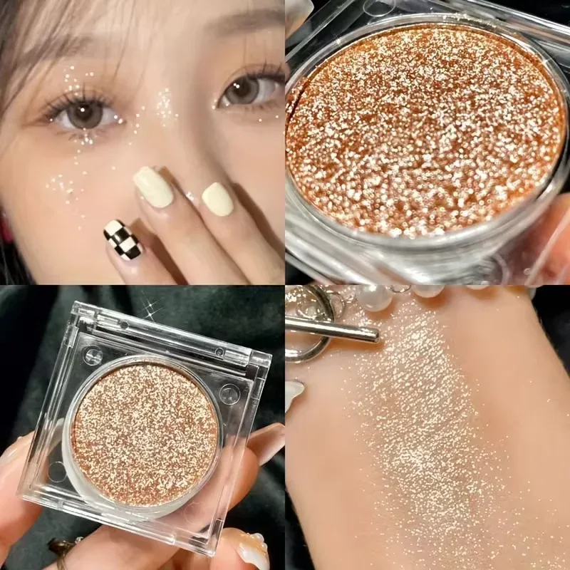 Σκιά ματιών με λάμψη μεγάλης διάρκειας - Radiant High Shine Finish Instant Highlighting Effect Sparkling Powder Eye Shadow for Party — image 8
