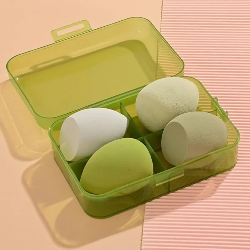 4 pçs beleza pro fundação cosméticos puff conjunto seco molhado utilizável ferramenta de maquiagem pincéis mágicos com caixa esponja pó maquiagem — image 8