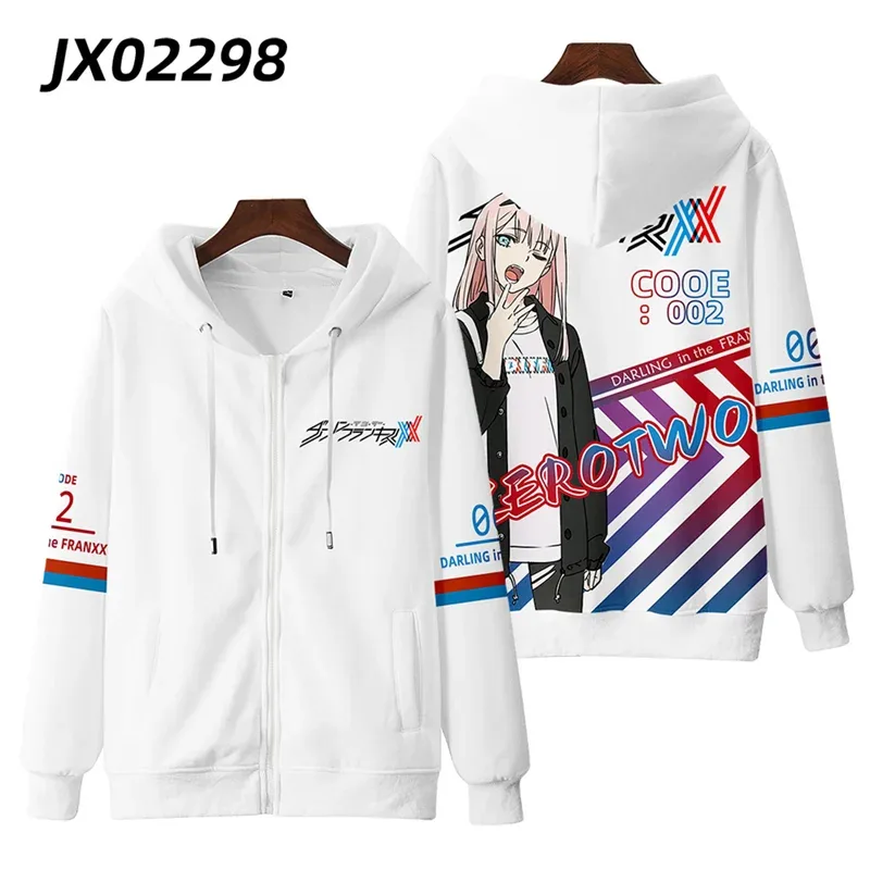 Hot Japan Anime Darling In The Franxx Cosplay Zipper Hoodies 3D Druck Männer Frauen Hip Hop Trainingsanzug Zipper Hoodie Männer der Kleidung — image 18