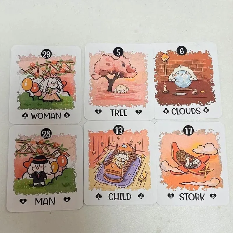 Boji Blog Lenormand Deck גרסה אנגלית 39 יחידות מסע של ארנב דרך חיזוי גורל כרטיס טארוט לאוהבי טארוט — image 5