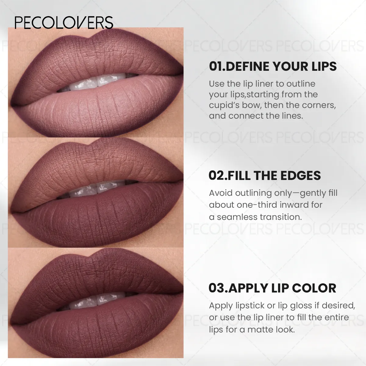Ματ Lip Liner Φυσικό στυλό κραγιόν για όλους τους τύπους φωτός Ακριβής καθορισμός γραμμών χειλιών γυμνό ροζ μπεζ κόκκινο τόνους καθημερινό μακιγιάζ