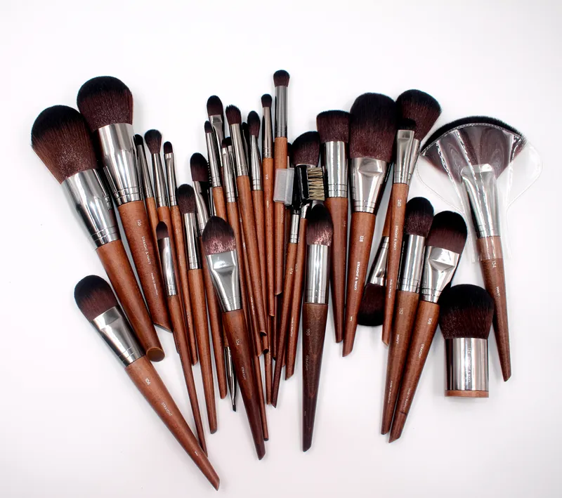 1 τμχ MF Φυσικό ξύλο Μαλακά πινέλα μακιγιάζ Powder Foundation Concealer Make Up Brush Blush Συνθετικά μαλλιά Σκιά εργαλεία υψηλής ποιότητας — image 4