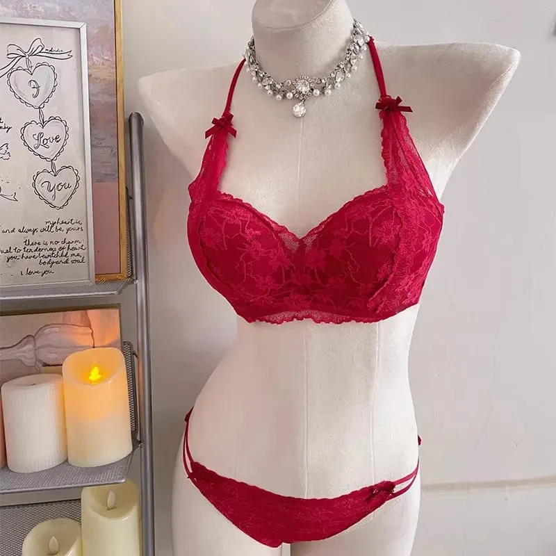 セクシーな BANERDANNI חזיית תחרה עם קשת הלטר מרופדת Push Up אלחוטי ללא חוט הלבשה תחתונה רכה חזה קטן לבישת נוחות יומית` — image 7