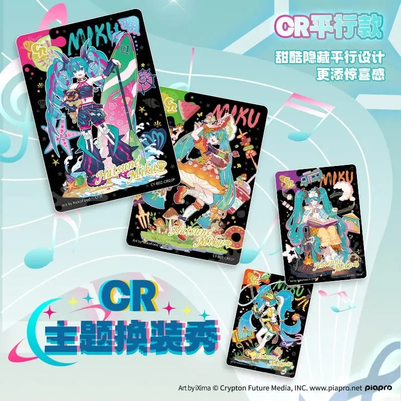 כרטיס Hatsune Miku מקורי חבילה ראשונה סדרת אנימציה כרטיס אוסף משחקי SE היקפי צעצועי ילדים מתנות ילדה