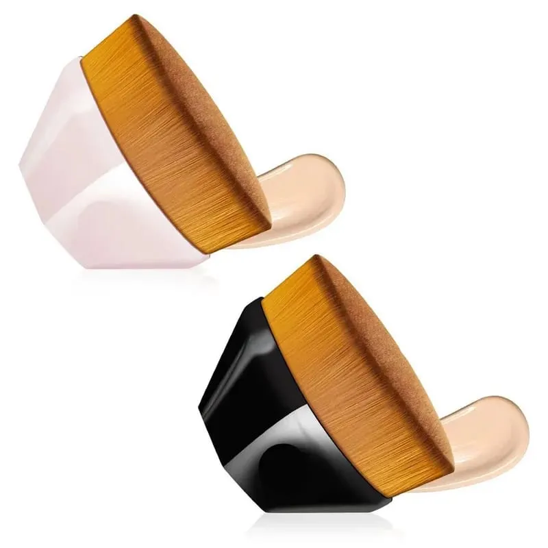 1/2 pçs novo pincel mágico de maquiagem beleza pó rosto blush pincéis portátil profissional fundação escova grande cosméticos base macia