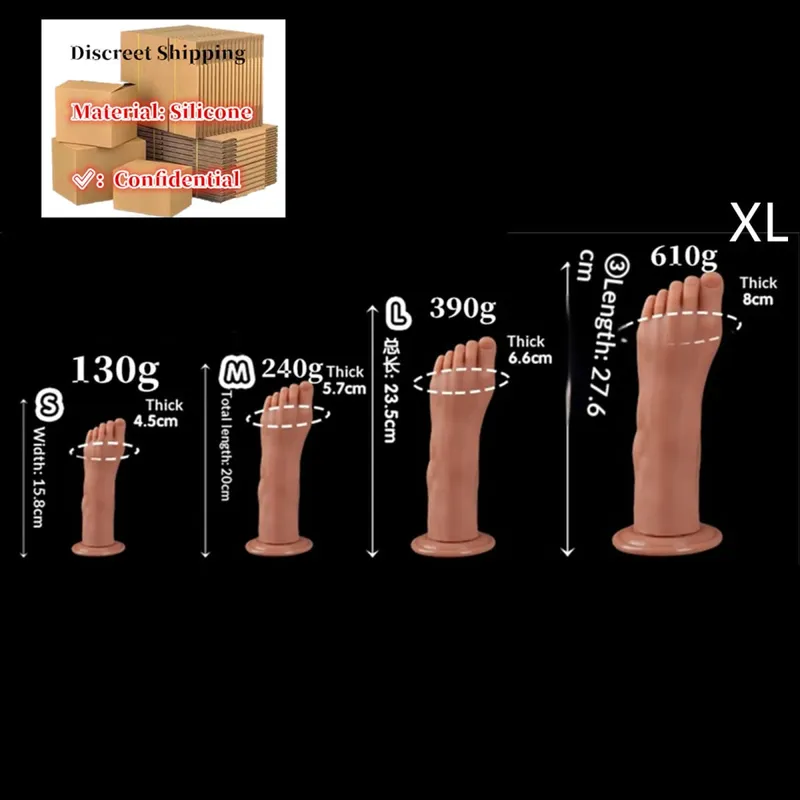 Huge Feet Style Anal Plug Big Silicone Ass ButtPlug Deep Masturbator Dildo Dilator Stimulator Anal Dildo Adult Sex Toy For Women — image 15