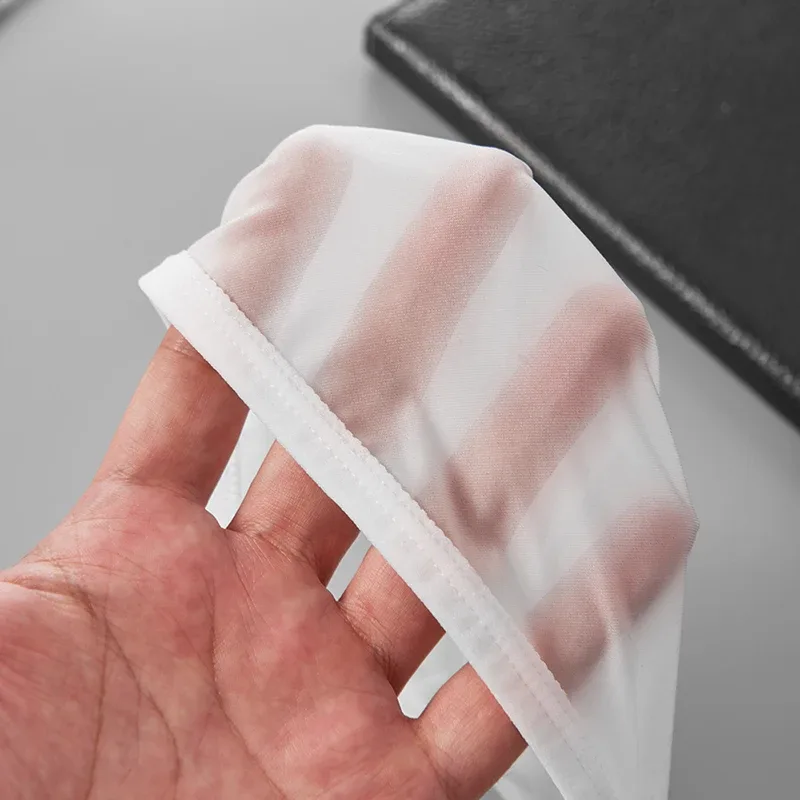 Men's Sexy Underwear Thin Ice Silk Translucent Briefs U Pouch Ropa Interior Hombre Male Panties
