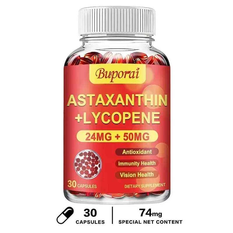 Astaxanthin + Lycopene Softgels - Antioxidant Supports Heart Eye Skin and Prostate Health Improves Immune Function — image 9