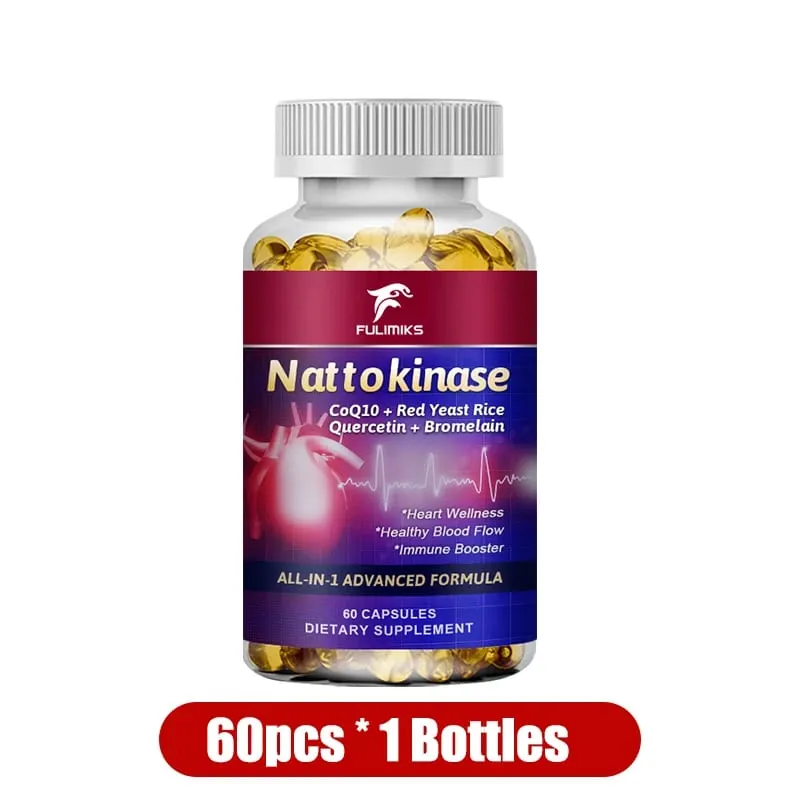 Nattokinase Capsules with CoQ10 Quercetin Support Healthy Circulation Blood Flow & Heart Inflammation Vitality & Longevity — image 8