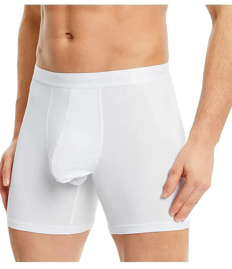 David Archy 3 Pack Mens ชุดชั้นในกางเกงบ็อกเซอร์ Basic MicroModal Soft Breathable Mens Dual Pouch Boxers Quick Dry กีฬาฟิตเนส — image 8