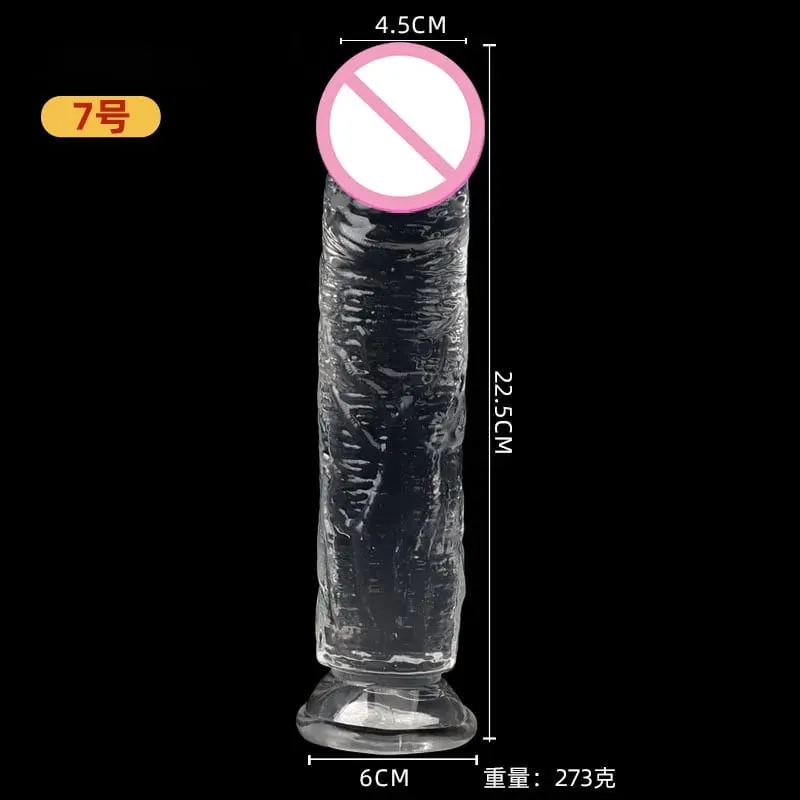 Ρεαλιστική βεντούζα πέους Dildo Jelly Dildo Big Dick Θηλυκός Αυνανιστής Κλειτορική Διέγερση Λεσβιακά σεξουαλικά παιχνίδια για γυναίκες 7 μεγεθών — image 13