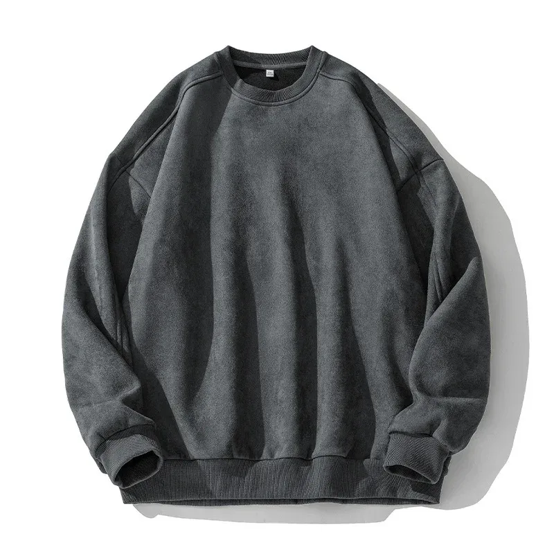 Marca roxo moletom mans camurça o pescoço outono inverno baggy moletom masculino casual manga longa 2026 novos topos masculinos — image 9