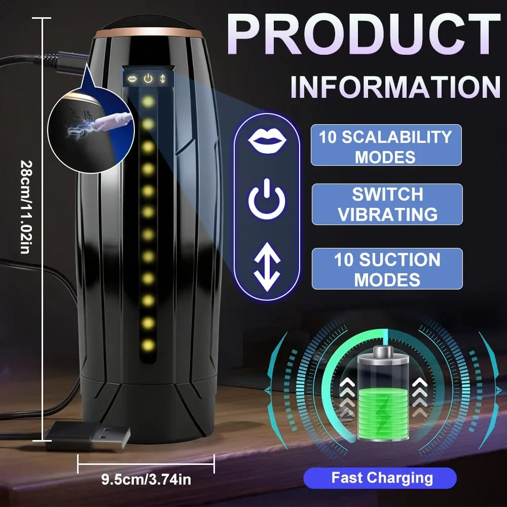 Electric 10 Frequency Telescopic Summing Vibration Massagator Training Masturbator Masturbator ανδρικού πέους