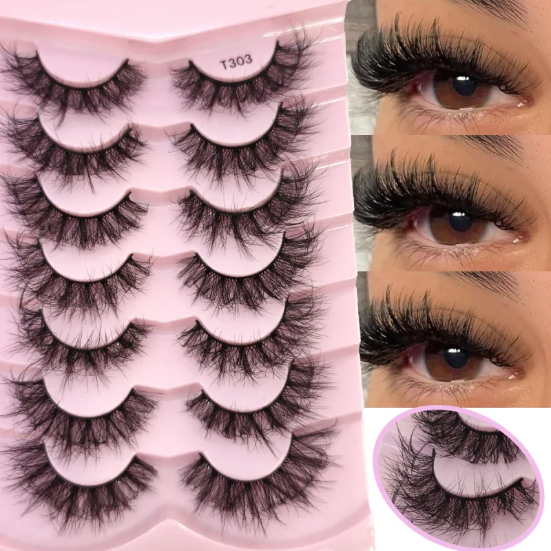 Fluffy Lashes Mink False Eyelashes Thick Cat Eye Makeup Long Natural Volume 3d Eyelashes Extension Χονδρική Βιζόν Βλεφαρίδες